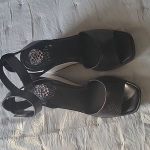 Vince Camutto Black Sandals with black and white sole